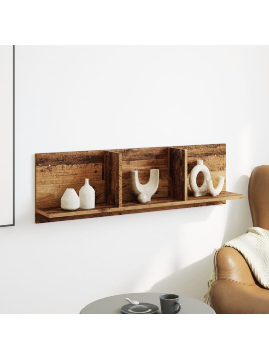 Nástěnná skříňka 100 x 16,5 x 30 cm old wood kompozitní dřevo