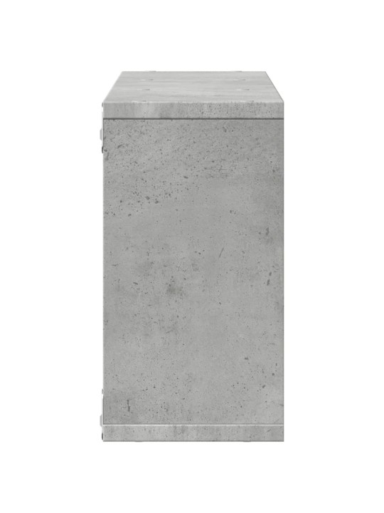 Nástěnná skříňka 100x16x30 cm betonově šedá kompozitní dřevo