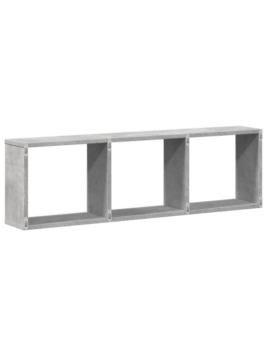 Nástěnná skříňka 100x16x30 cm betonově šedá kompozitní dřevo
