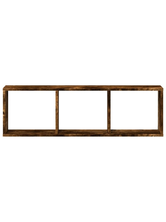 Nástěnná skříňka 100 x 16 x 30 cm kouřový dub kompozitní dřevo