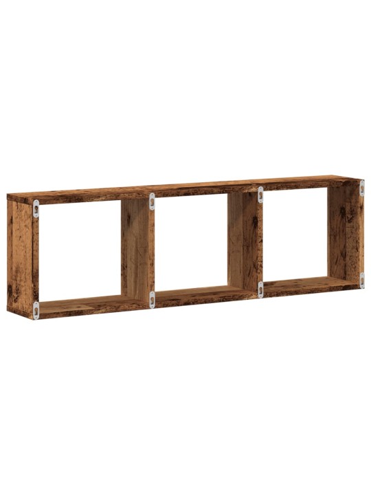 Nástěnná skříňka 100 x 16 x 30 cm old wood kompozitní dřevo