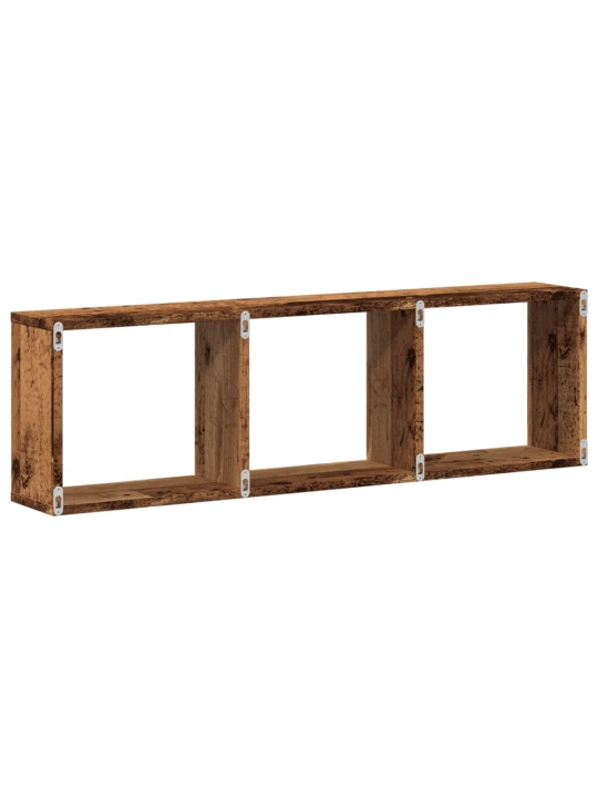 Nástěnná skříňka 100 x 16 x 30 cm old wood kompozitní dřevo