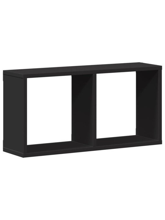 Nástěnná skříňka 60 x 16 x 30 cm černá kompozitní dřevo