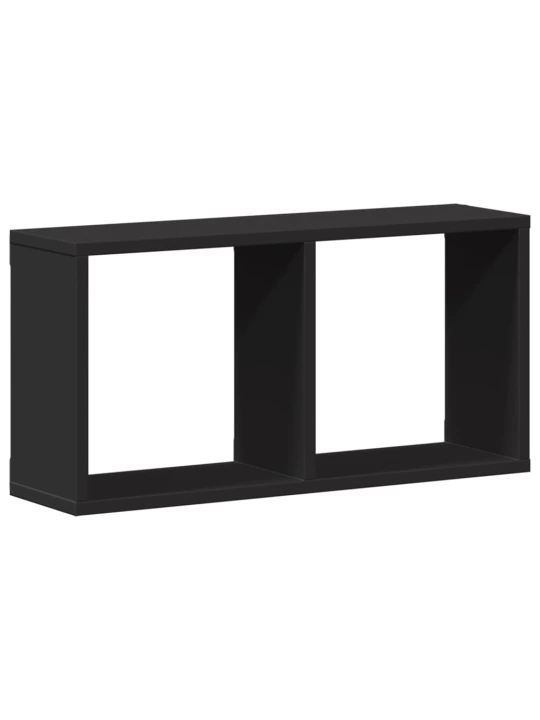 Nástěnná skříňka 60 x 16 x 30 cm černá kompozitní dřevo