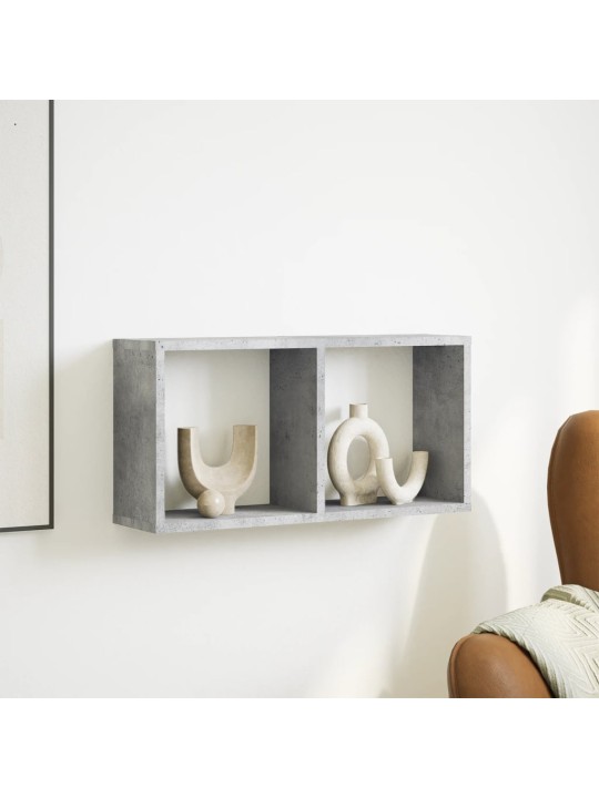 Nástěnná skříňka 60 x 16 x 30 cm betonově šedá kompozitní dřevo