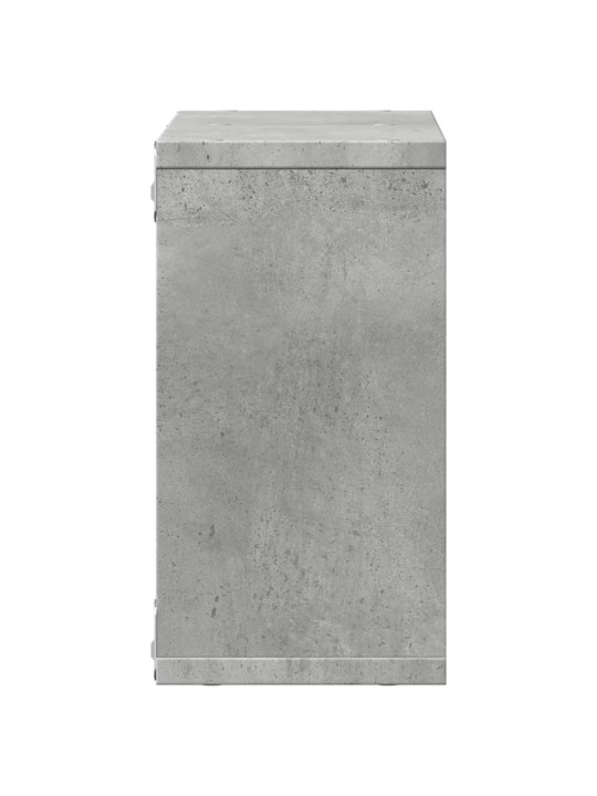 Nástěnná skříňka 60 x 16 x 30 cm betonově šedá kompozitní dřevo