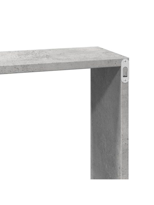 Nástěnná skříňka 60 x 16 x 30 cm betonově šedá kompozitní dřevo