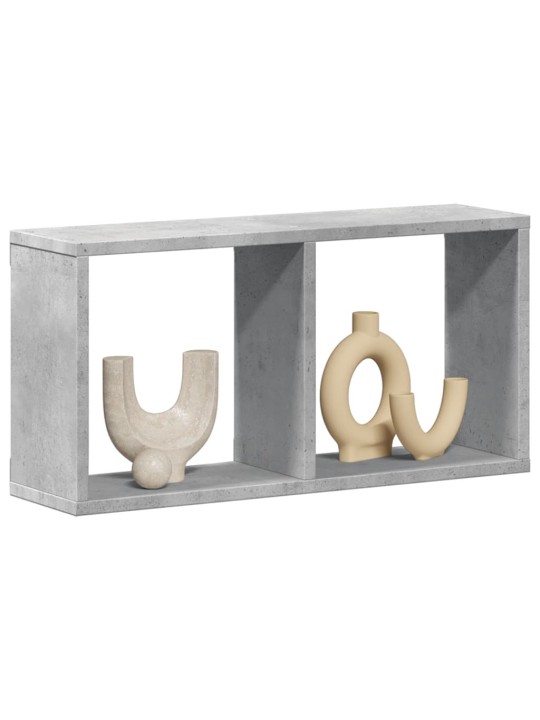 Nástěnná skříňka 60 x 16 x 30 cm betonově šedá kompozitní dřevo