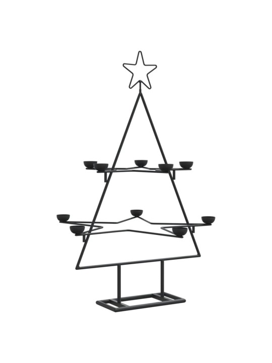 Kovový vánoční stromeček pro dekorace černý 75 cm
