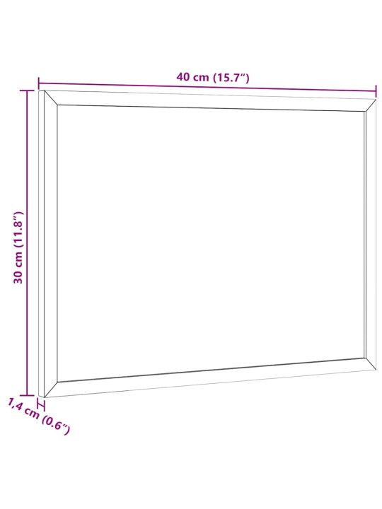 Vidaxl magnetická tabule s masivním borovicovým dřevěným rámem 40x30cm