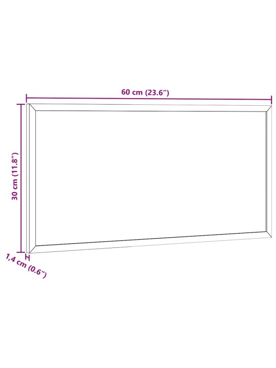 Vidaxl magnetická tabule s masivním borovicovým dřevěným rámem 60x30cm