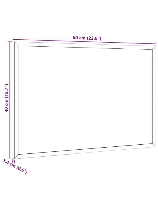 Vidaxl magnetická tabule s masivním borovicovým dřevěným rámem 60x40cm