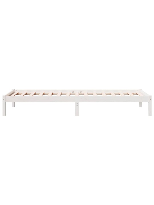 Prodloužený rám postele bez matrace bílý 80 x 210 cm borovice