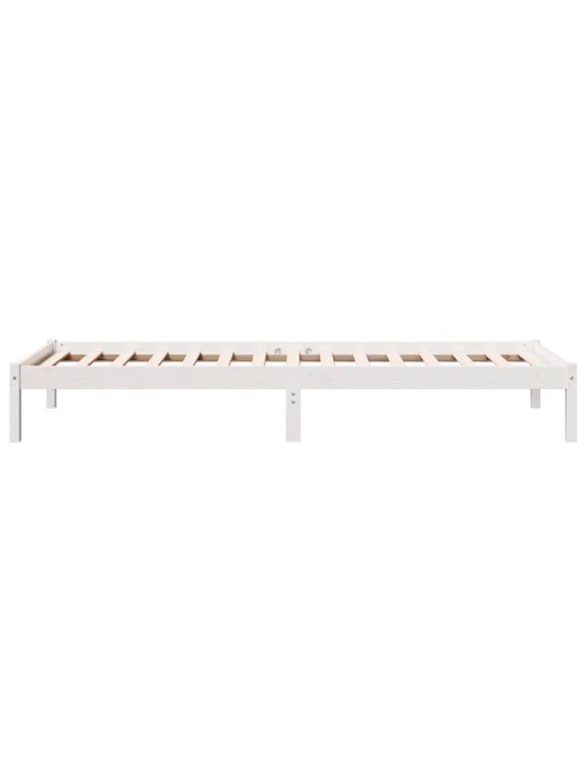 Prodloužený rám postele bez matrace bílý 90 x 220 cm borovice