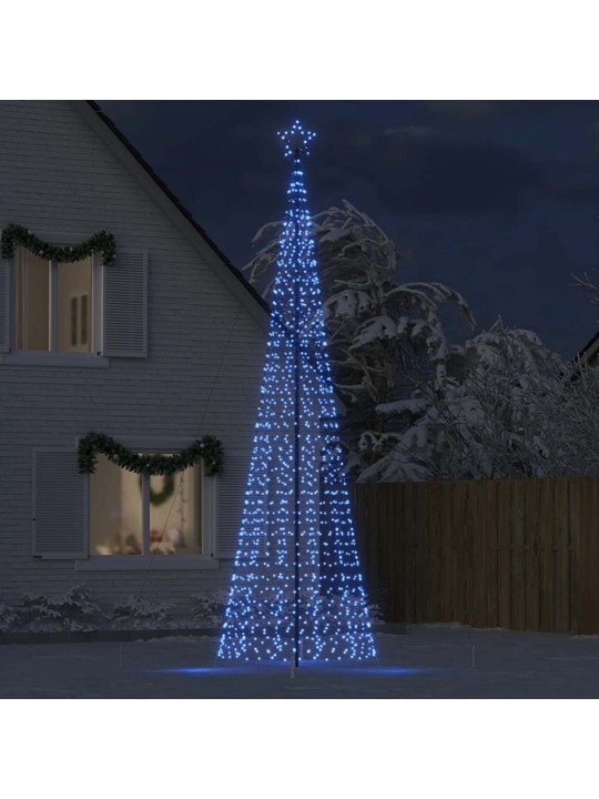 Led vánoční stromek s hroty 1534 modrých led diod 500 cm