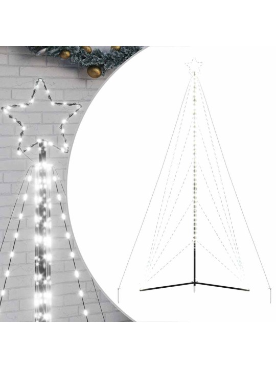 Led vánoční stromek 615 studených bílých led diod 404,5 cm