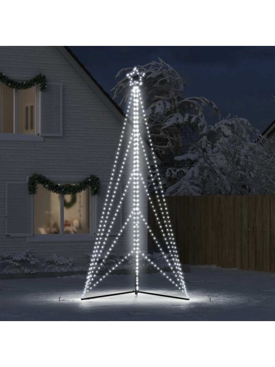 Led vánoční stromek 615 studených bílých led diod 404,5 cm