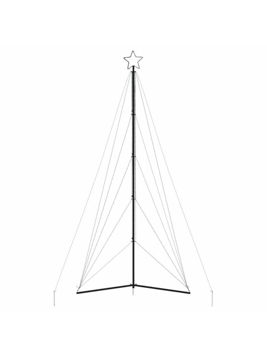 Led vánoční stromek 615 studených bílých led diod 404,5 cm