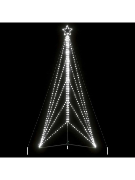 Led vánoční stromek 615 studených bílých led diod 404,5 cm