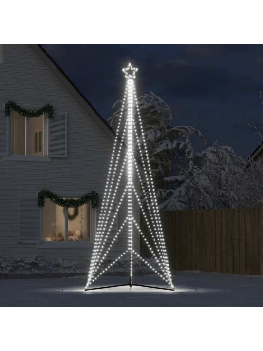 Led vánoční stromek 861 studených bílých led diod 478 cm