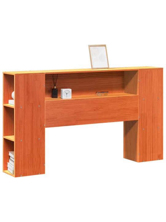 Čelo postele s úložným prostorem voskově hnědé 160 cm borovice