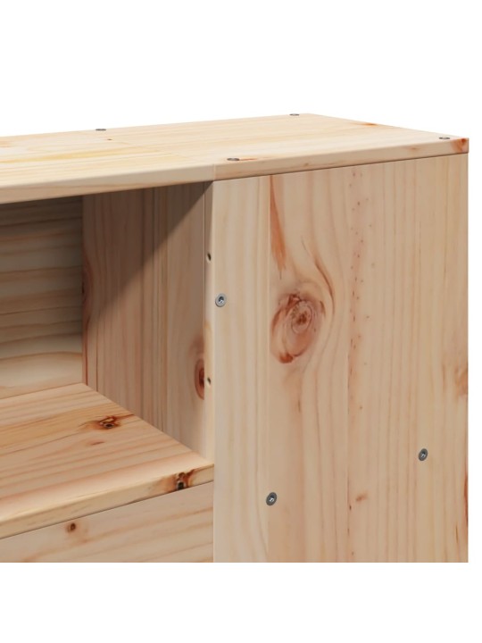 Čelo postele s úložným prostorem 140 cm masivní borovice