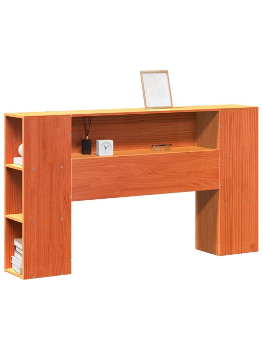 Čelo postele s úložným prostorem voskově hnědé 140 cm borovice