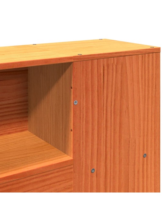 Čelo postele s úložným prostorem voskově hnědé 140 cm borovice