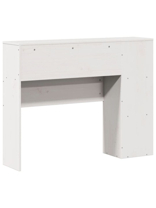 Čelo postele s úložným prostorem bílé 90 cm masivní borovice