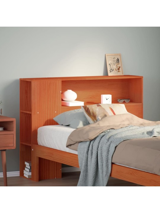 Čelo postele s úložným prostorem voskově hnědé 90 cm borovice
