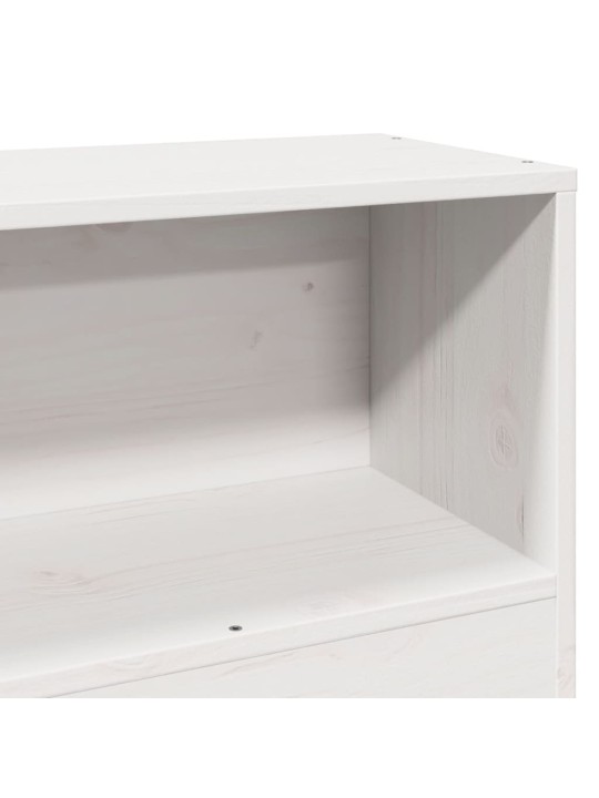 Čelo postele s úložným prostorem bílé 75 cm masivní borovice