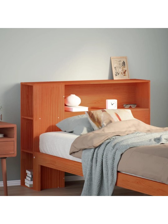 Čelo postele s úložným prostorem voskově hnědé 75 cm borovice
