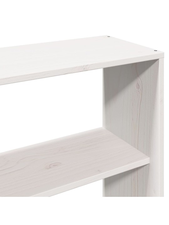 Čelo postele s úložným prostorem bílé 180 cm masivní borovice