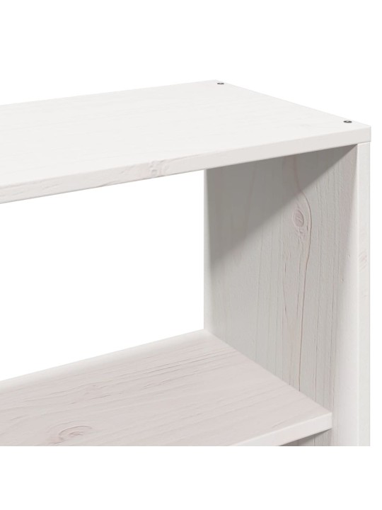 Čelo postele s úložným prostorem bílé 150 cm masivní borovice