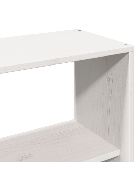 Čelo postele s úložným prostorem bílé 140 cm masivní borovice
