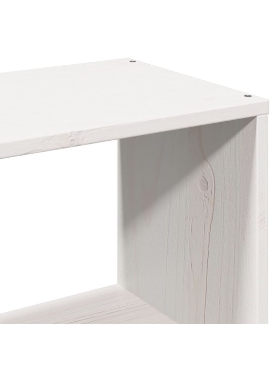 Čelo postele s úložným prostorem bílé 90 cm masivní borovice
