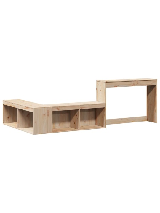 Skříňka k posteli se stolkem 222x107x75 cm masivní borové dřevo