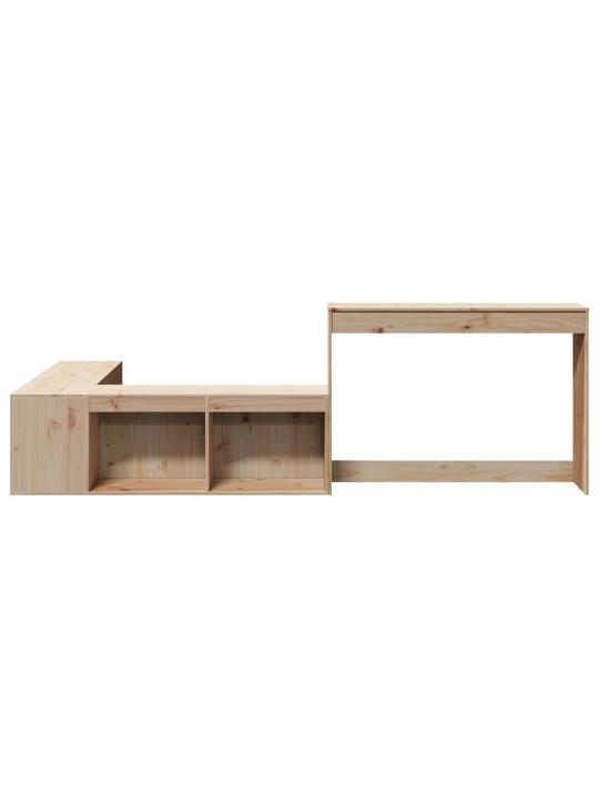 Skříňka k posteli se stolkem 222x107x75 cm masivní borové dřevo