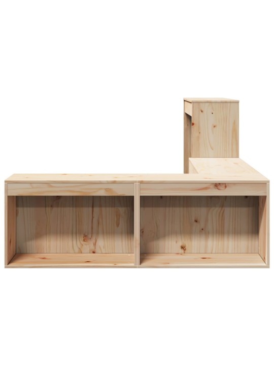 Skříňka k posteli se stolkem 222x107x75 cm masivní borové dřevo