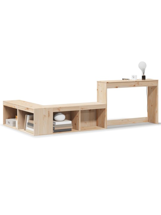 Skříňka k posteli se stolkem 232x112x75 cm masivní borové dřevo