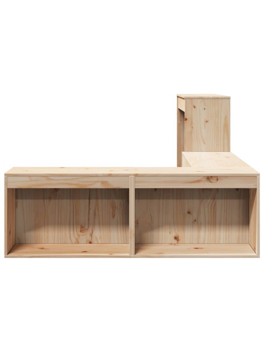 Skříňka k posteli se stolkem 232x112x75 cm masivní borové dřevo