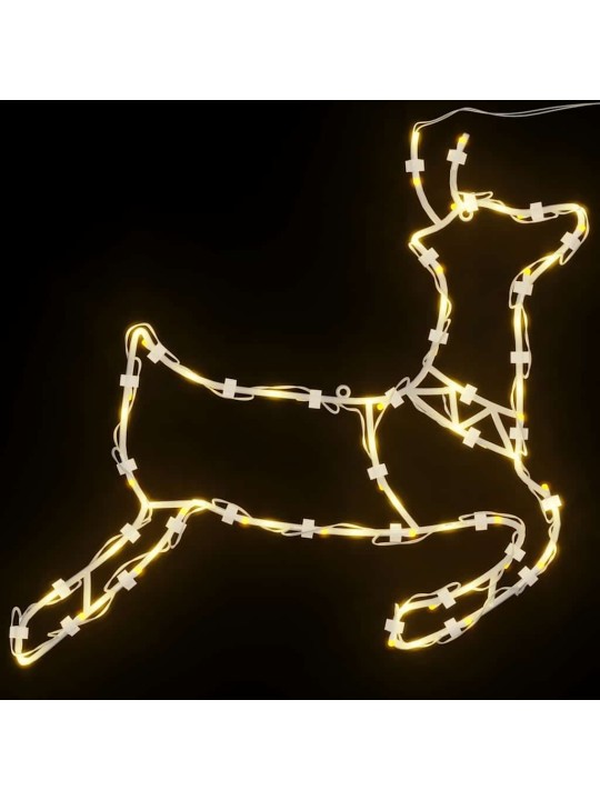 Vánoční osvětlení silueta soba 2 ks 35 LED teplá bílá