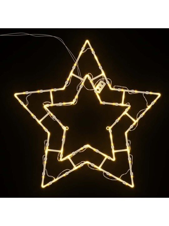 Vánoční osvětlení hvězda silueta 2 ks 50 led teplá bílá