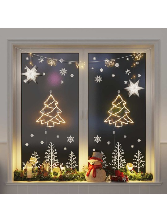 Vánoční osvětlení vánoční stromek silueta 2ks 35 led teplá bílá