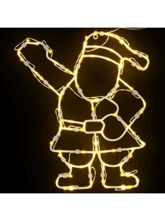 Vánoční osvětlení santy silhouette 2 ks 35 led teplá bílá