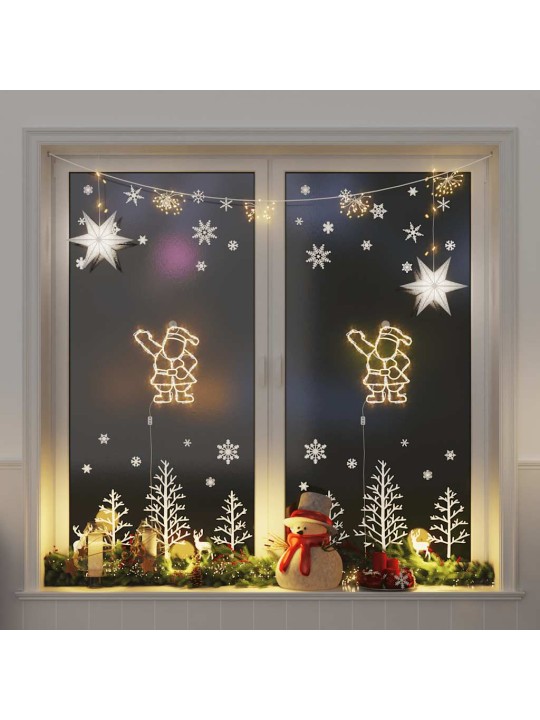 Vánoční osvětlení santy silhouette 2 ks 35 led teplá bílá