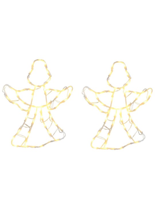 Vánoční osvětlení angel silhouette 2 ks 50 led teplá bílá