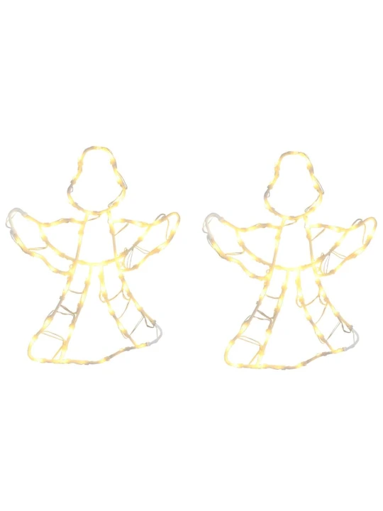 Vánoční osvětlení angel silhouette 2 ks 50 led teplá bílá