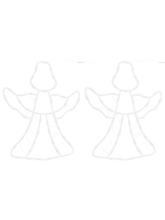 Vánoční osvětlení angel silhouette 2 ks 50 led teplá bílá