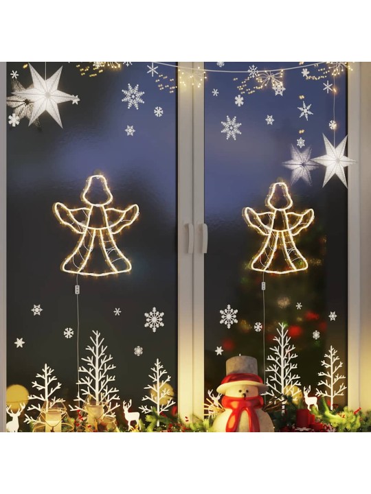 Vánoční osvětlení angel silhouette 2 ks 50 led teplá bílá